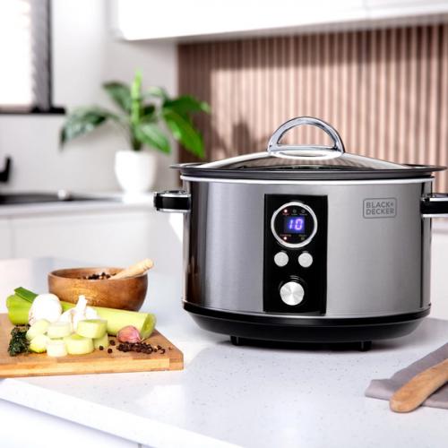 POWERCITY - BXSC16044GB B DECKER 3.5L STAINLESS STEEL DIGITAL SLOW COOKER  COOKING